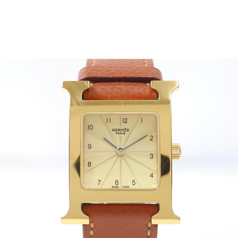 HERMES エルメス/Hウォッチ 革ベルト ゴールド/HH1.201//227****/ABランク/65