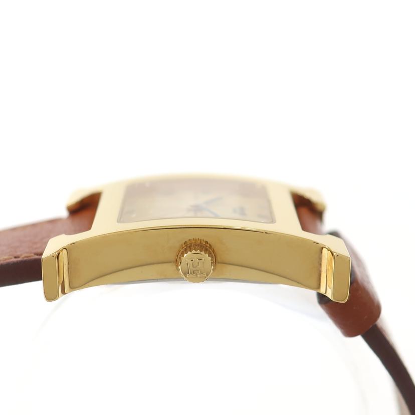 HERMES エルメス/Hウォッチ 革ベルト ゴールド/HH1.201//227****/ABランク/65