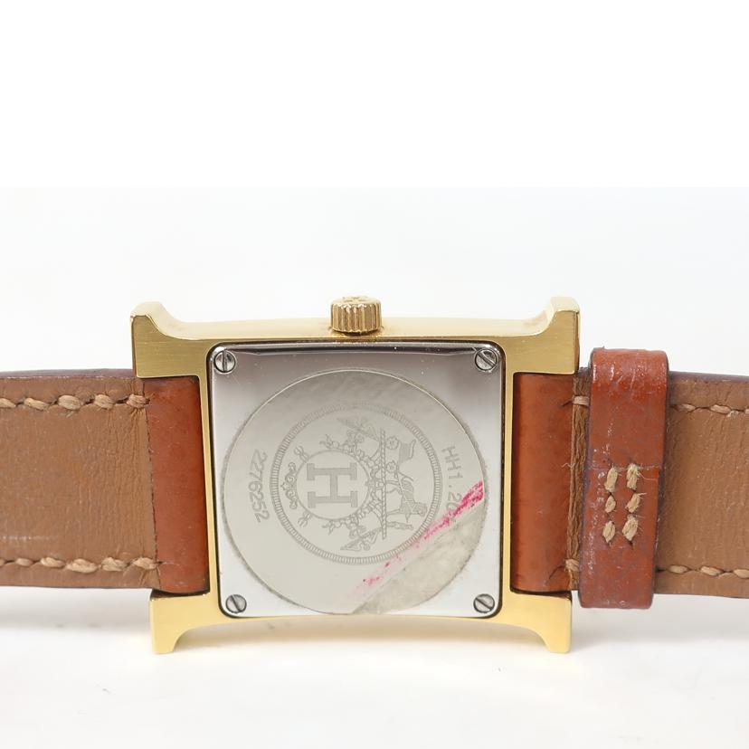 HERMES エルメス/Hウォッチ 革ベルト ゴールド/HH1.201//227****/ABランク/65
