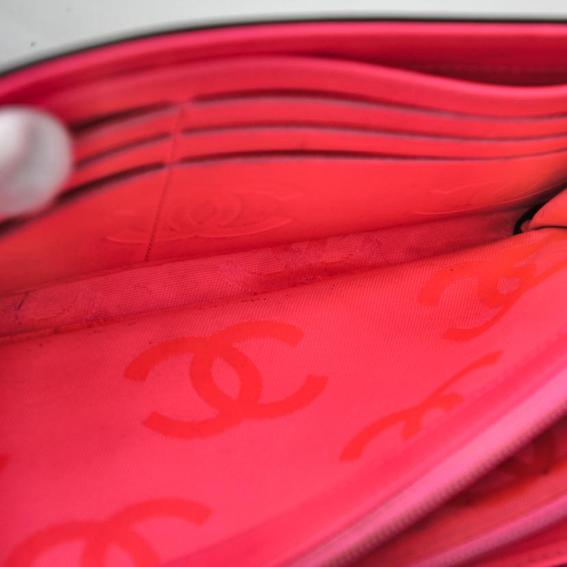 CHANEL シャネル/カンボンライン/ラムスキンフラップウォレット//195*****/ABランク/91