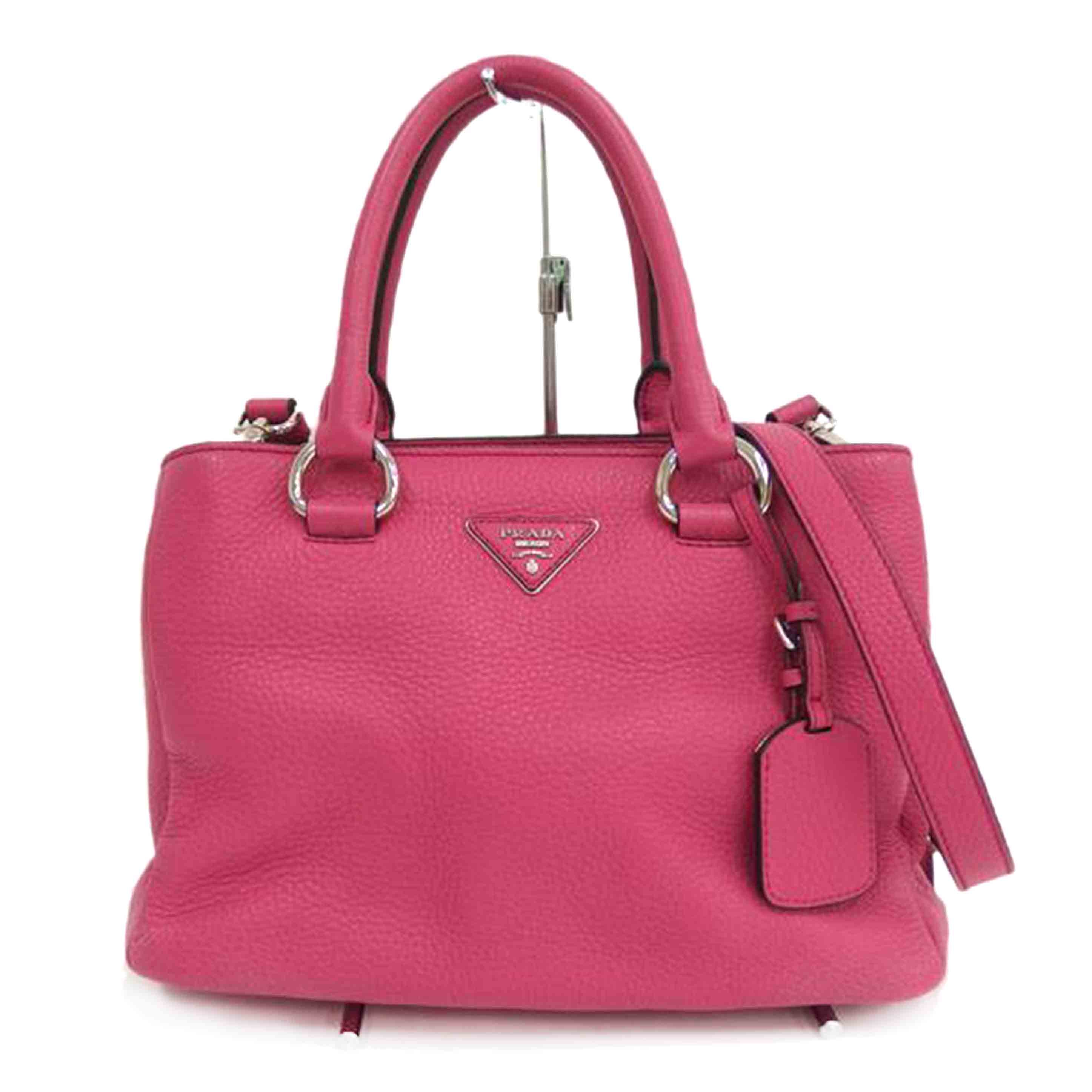 PRADA プラダ/レザー2WAYトートバッグ/ ピンク/BN2853//ABランク/82