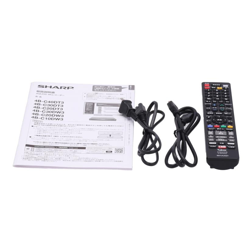 SHARP シャープ /4KBDレコーダー/AQUOS 4K/4B-C10DW3//913641723199/Bランク/75