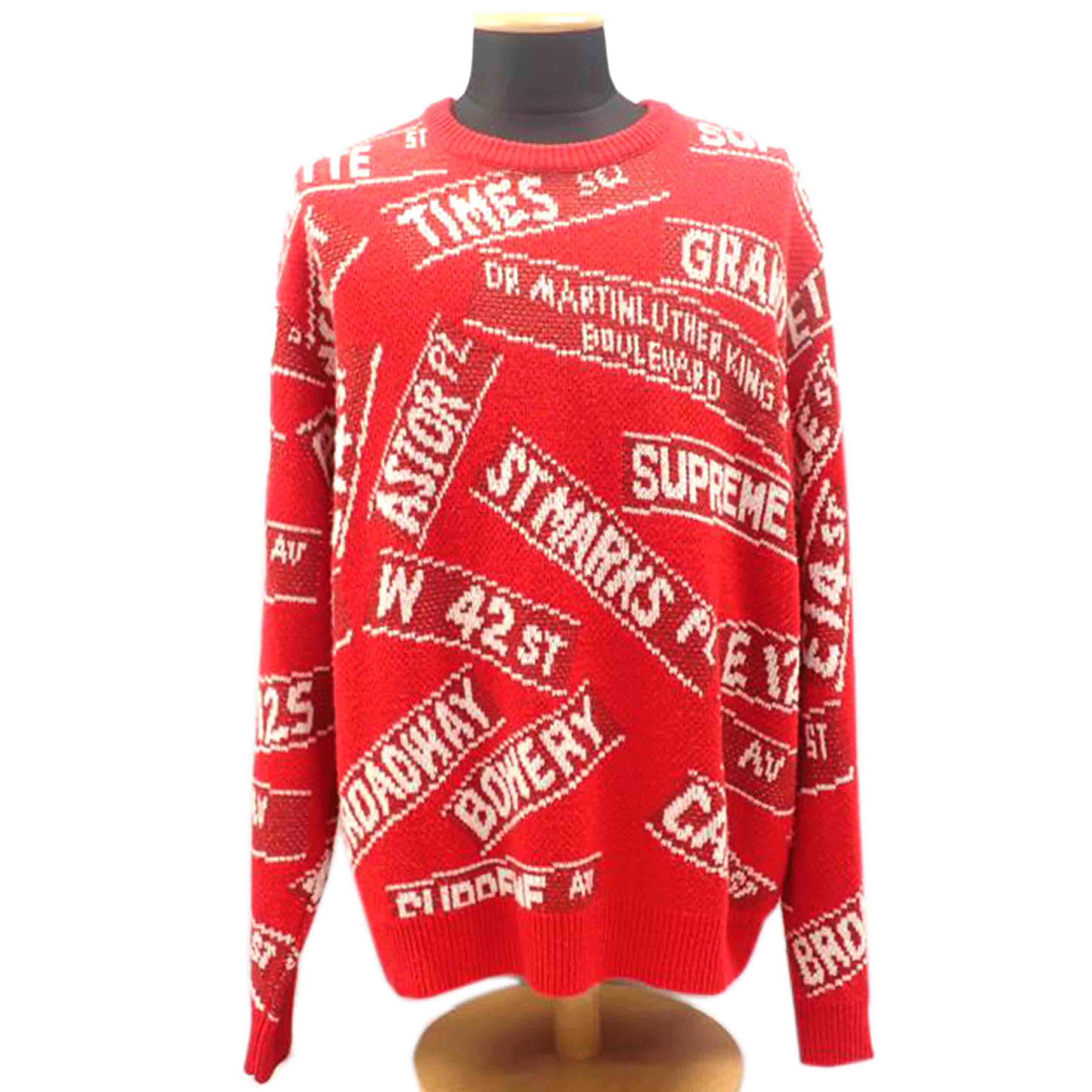Supreme シュプリーム/★Supreme21ss street signs sweater//L/ABランク/62