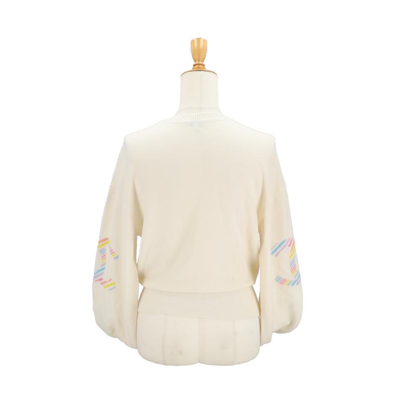 CHANEL シャネル/マルチカラーココマークカシミヤセーターホワイト/P60510K46043//ABランク/92