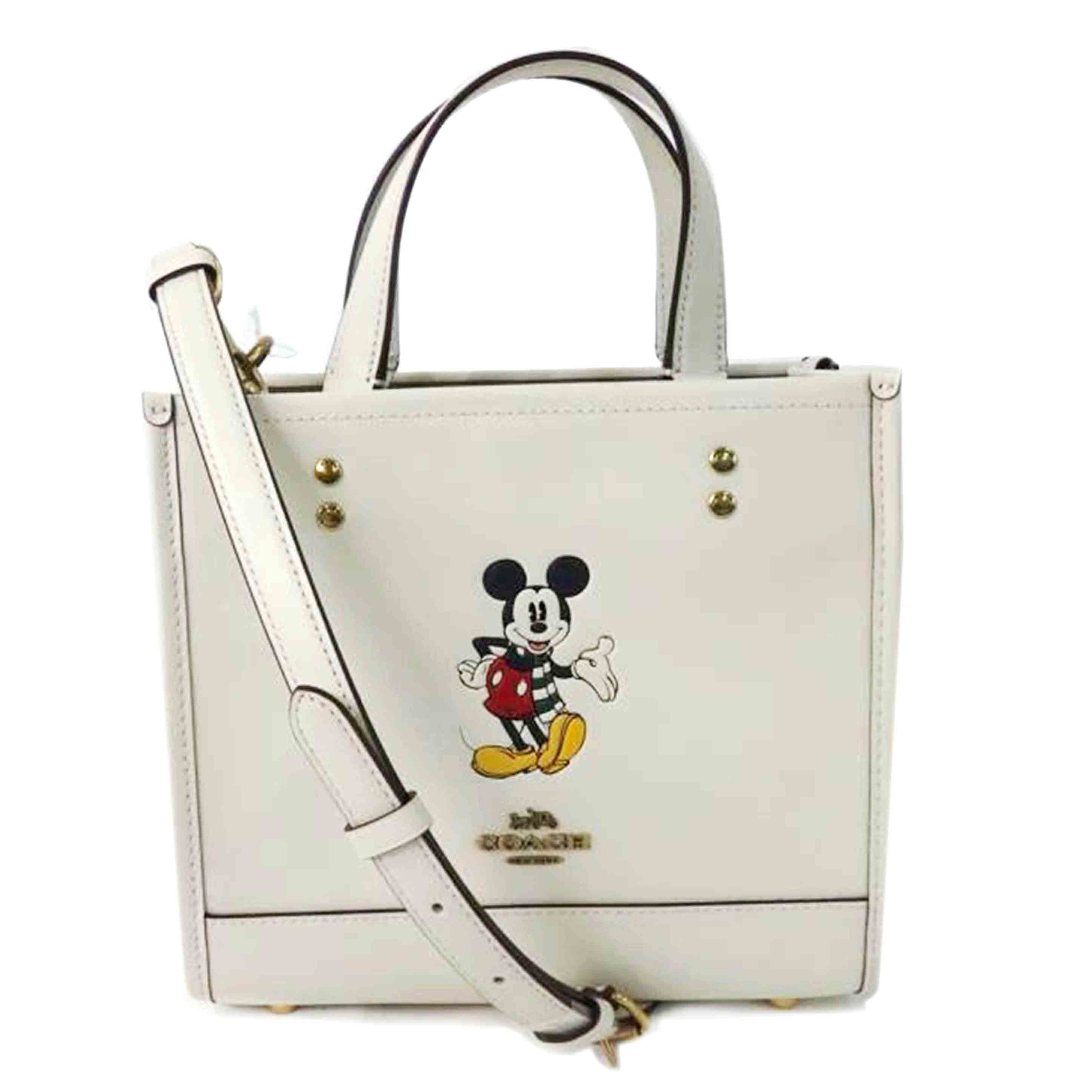 COACH コーチ/デンプシートート22/ミッキーマウスコラボ/アイボリーホワイト/CM843//H23**/SAランク/84