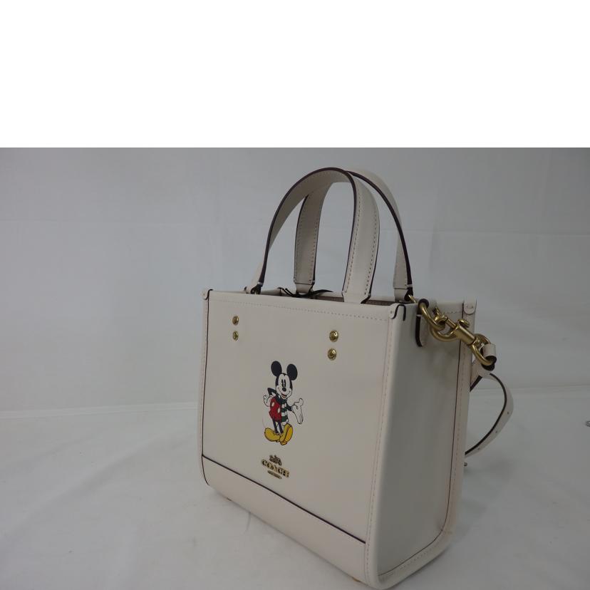 COACH コーチ/デンプシートート22/ミッキーマウスコラボ/アイボリーホワイト/CM843//H23**/SAランク/84