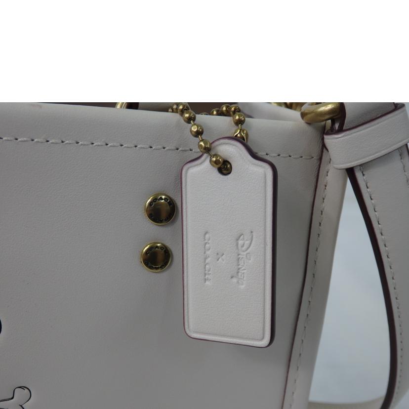 COACH コーチ/デンプシートート22/ミッキーマウスコラボ/アイボリーホワイト/CM843//H23**/SAランク/84