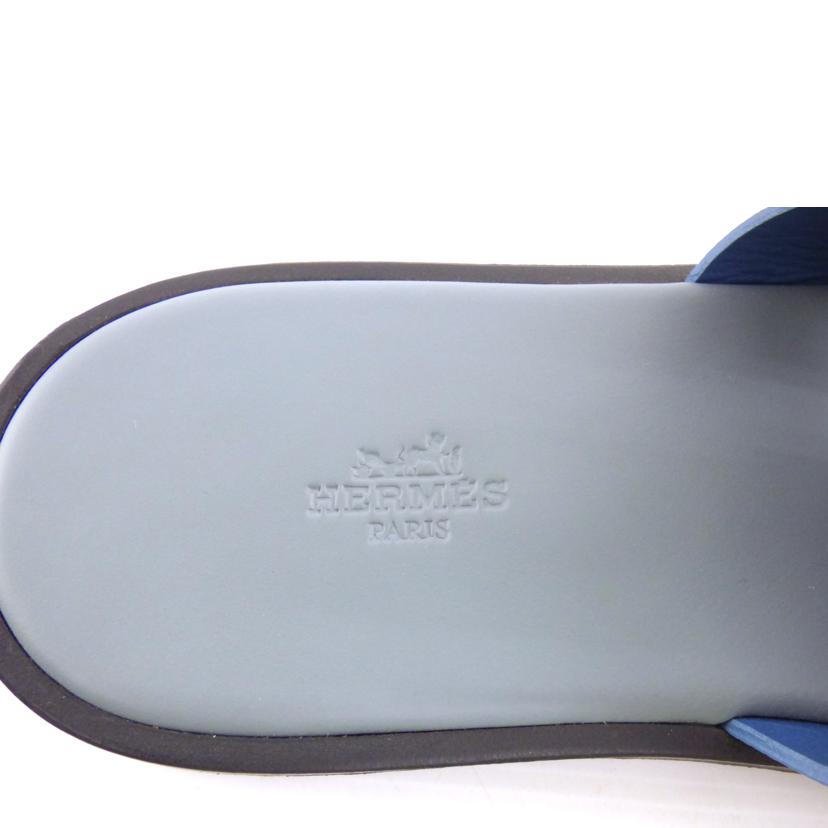 HERMES エルメス/イズミール/サンダル/ヴォーエプソン/ブルー//ABランク/64