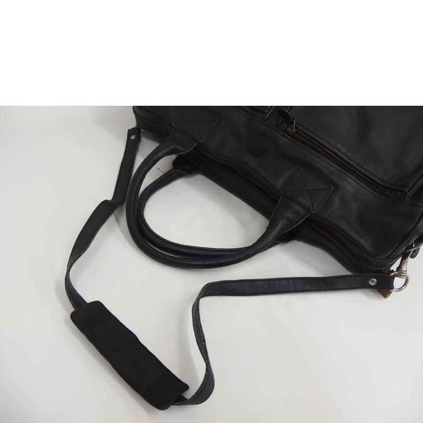 GOLDPFEIL ゴールドファイル/GOLDPFEIL レザーボストンバック/ブラック//Cランク/82