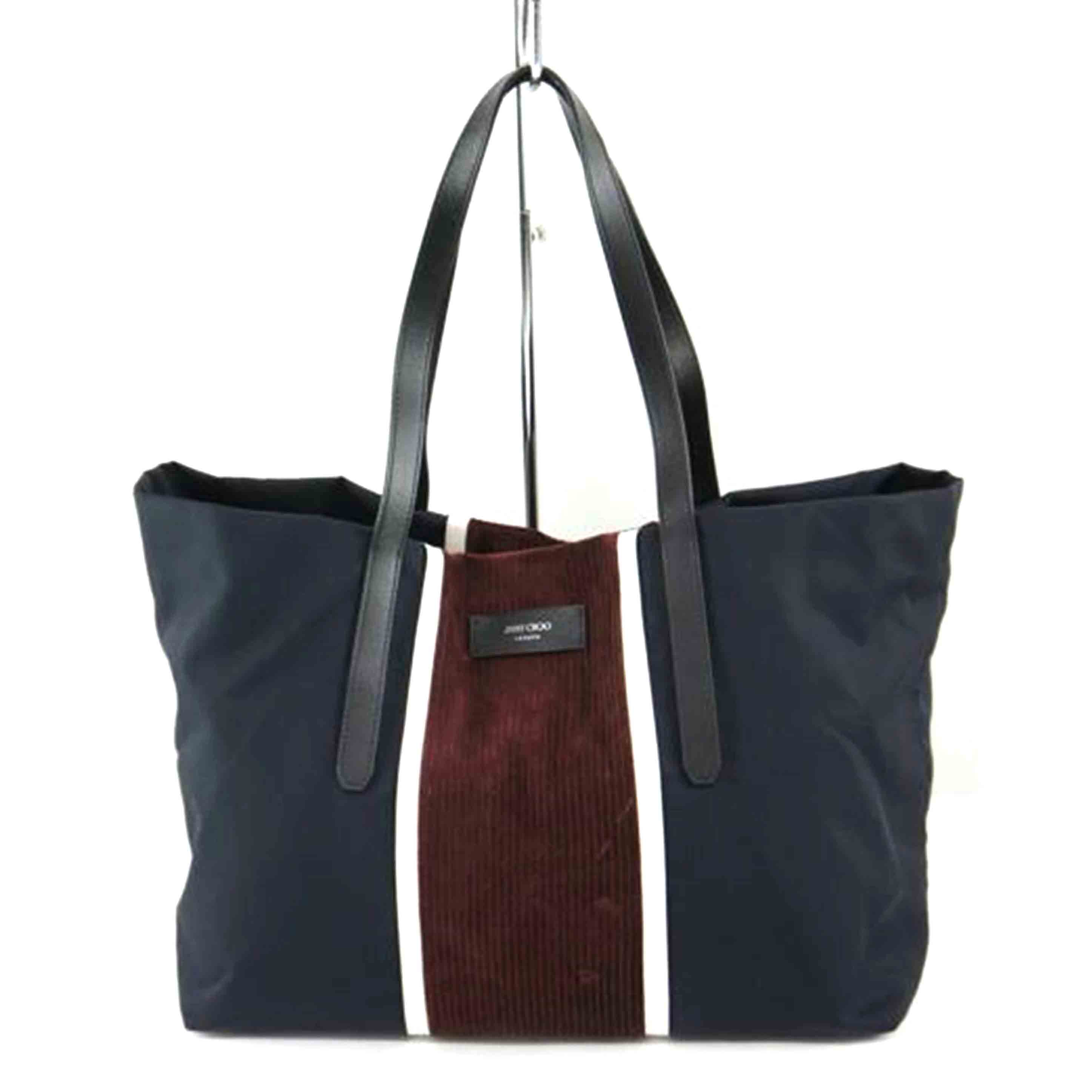 JIMMYCHOO ジミーチュウ/トートバッグ/ネイビー/ワインレッド/ブラックホワイト//ABランク/64