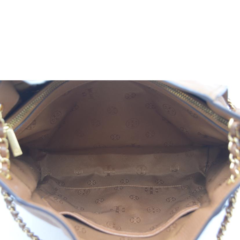 TORY BURCH トリーバーチ/ブリテンカーフレザーチェーントート/ベージュ/10005626//ABランク/89