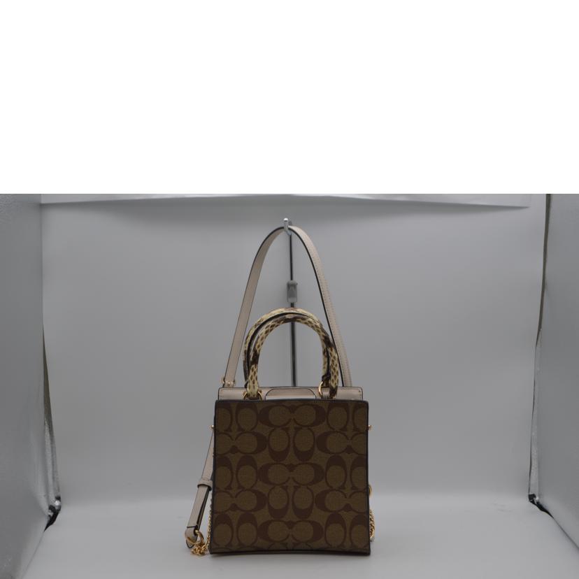 COACH コーチ/シグネチャースネークプリント2wayレザーハンド/C7227//E22**/SAランク/89