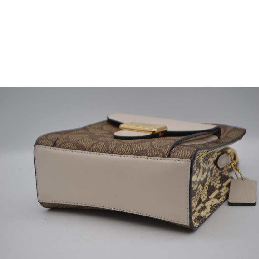 COACH コーチ/シグネチャースネークプリント2wayレザーハンド/C7227//E22**/SAランク/89
