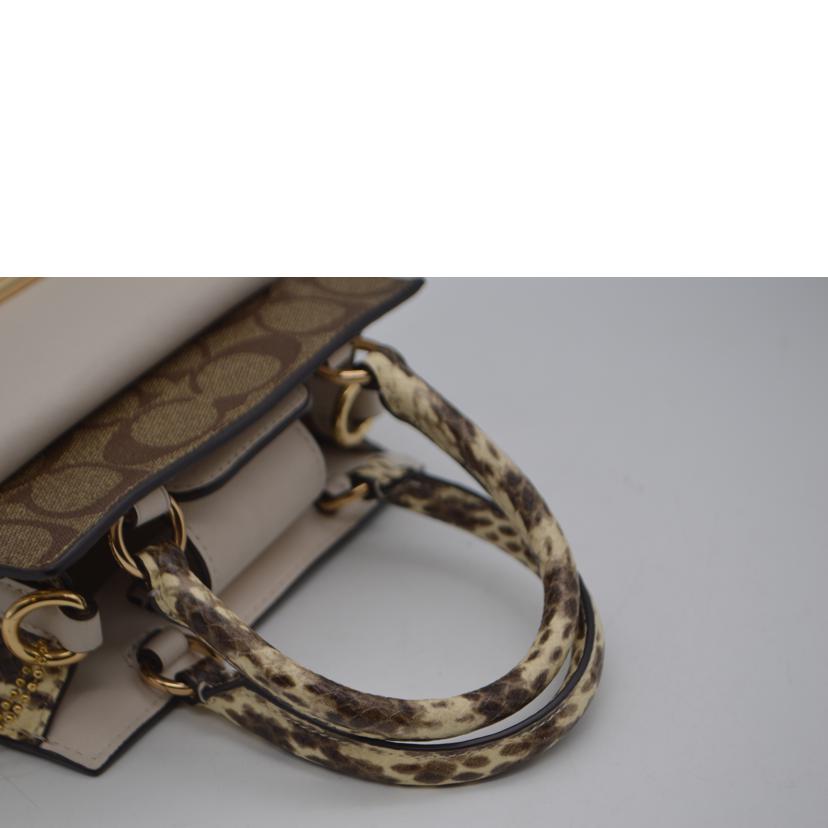 COACH コーチ/シグネチャースネークプリント2wayレザーハンド/C7227//E22**/SAランク/89