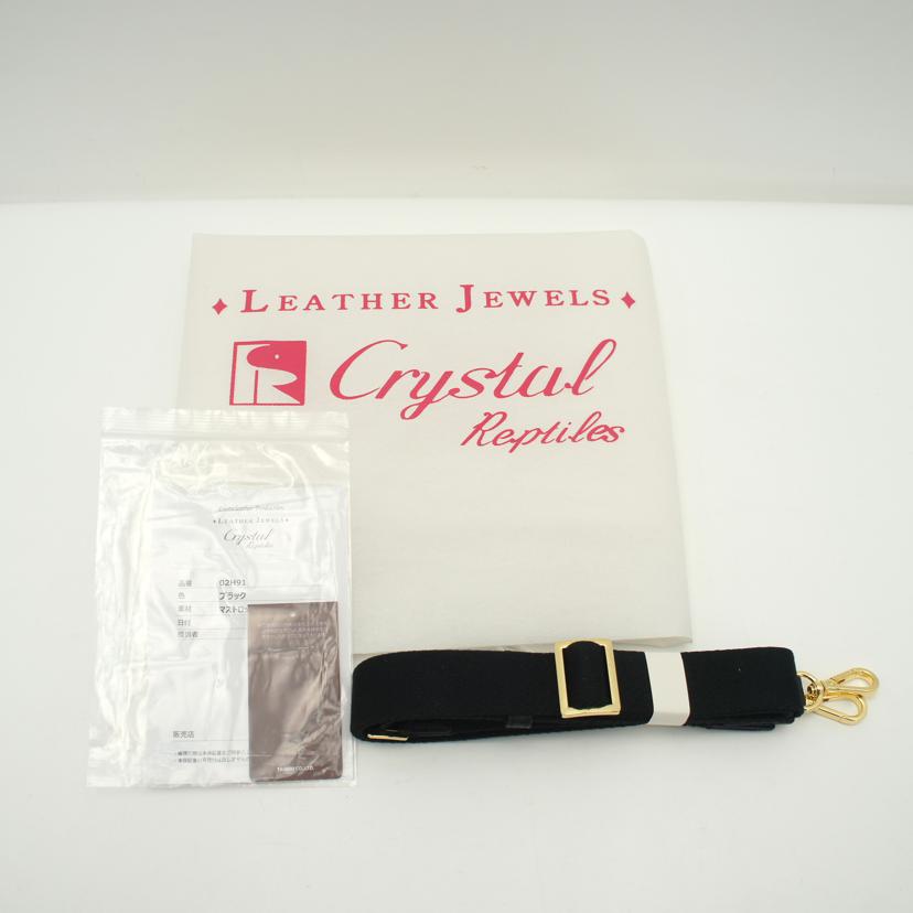 LEATHER JEWELS レザージュエルズ/マストロット&クロコ トートバッグ/黒/02H91//Aランク/20
