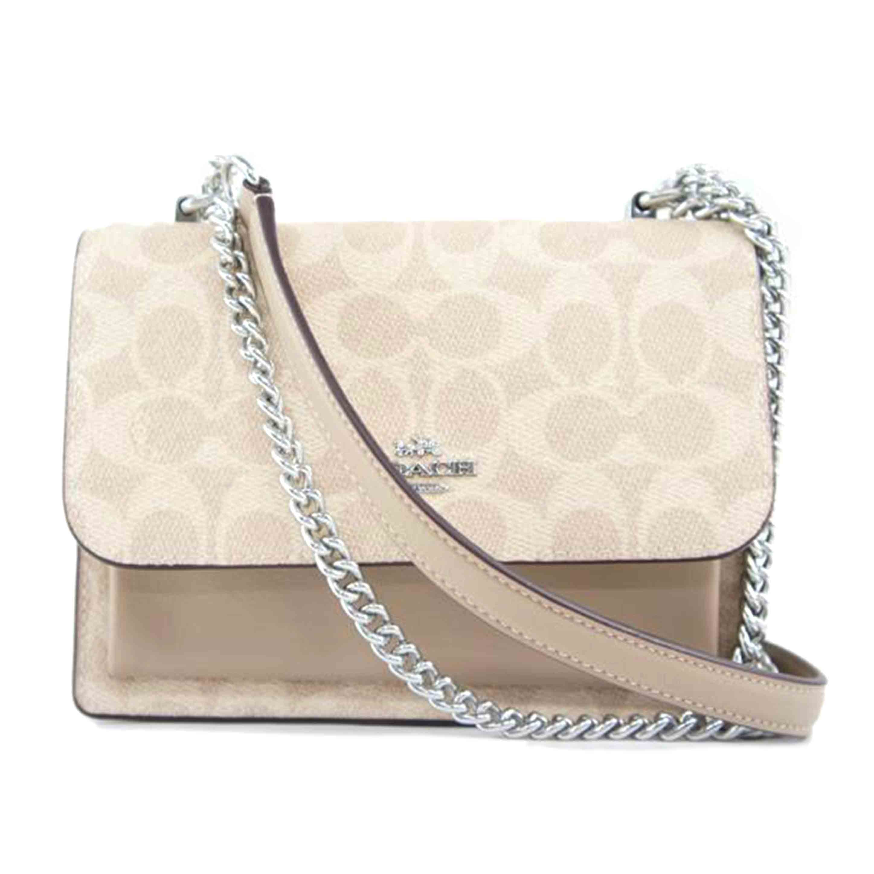 COACH コーチ/シグネチャー/ミニクレアクロスボディバッグ/ショルダー/ベージュ/C0203//M24**/Aランク/64