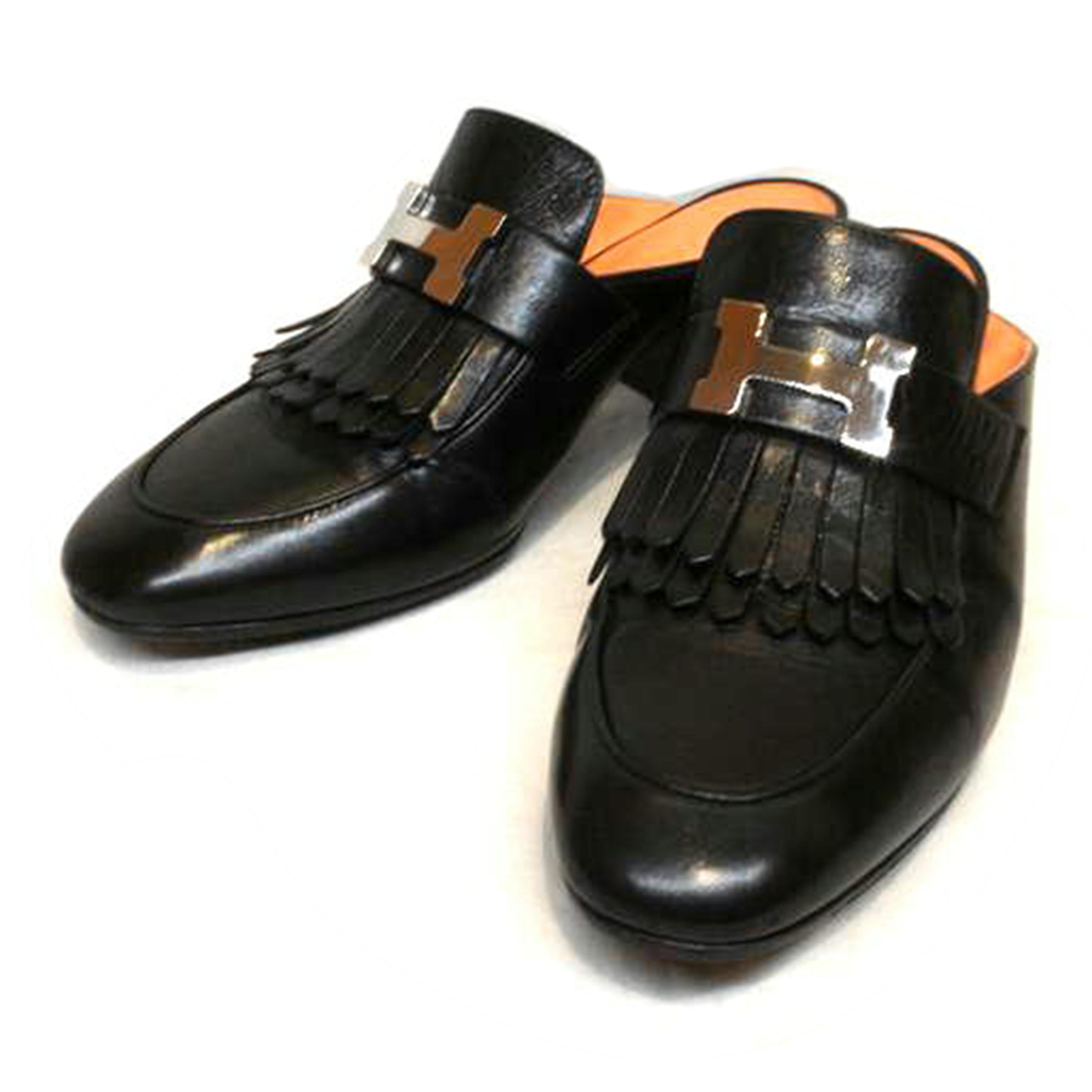 HERMES エルメス/ロワイヤル/H金具ローファーブラックSV金具//ABランク/92