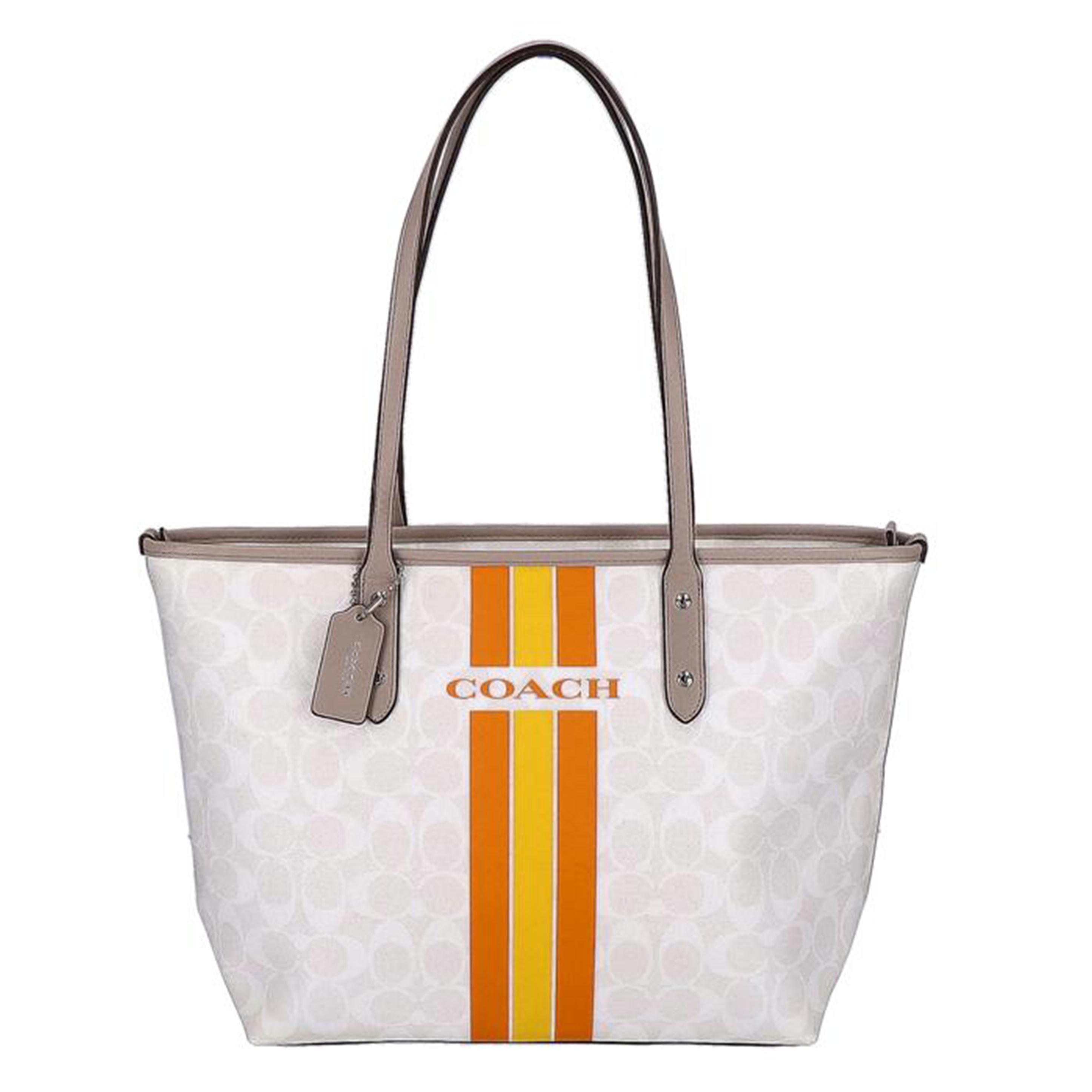 COACH コーチ/バーシティストライプ ジップトート/F38405//C16**/Aランク/70