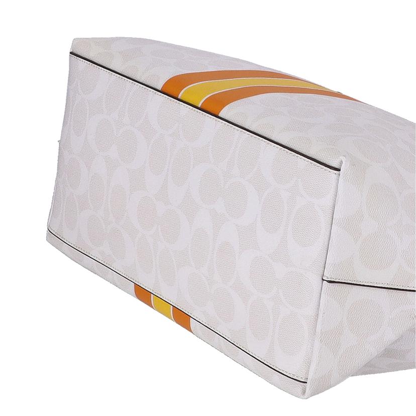 COACH コーチ/バーシティストライプ ジップトート/F38405//C16**/Aランク/70