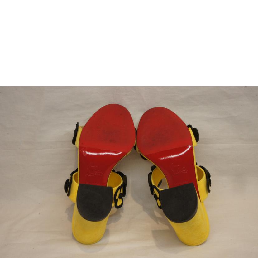 C.Louboutin ルブタン/フラワーモチーフスウェードサンダルイエロー//ABランク/92