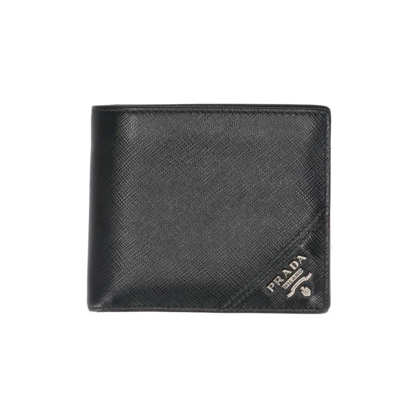 PRADA プラダ/サフィアーノ二つ折り財布/ブラック/2M0738//ABランク/75