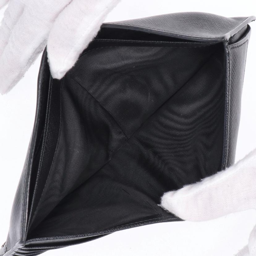 PRADA プラダ/サフィアーノ二つ折り財布/ブラック/2M0738//ABランク/75