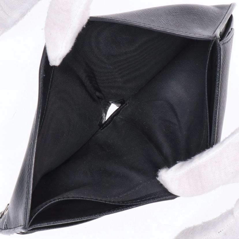 PRADA プラダ/サフィアーノ二つ折り財布/ブラック/2M0738//ABランク/75