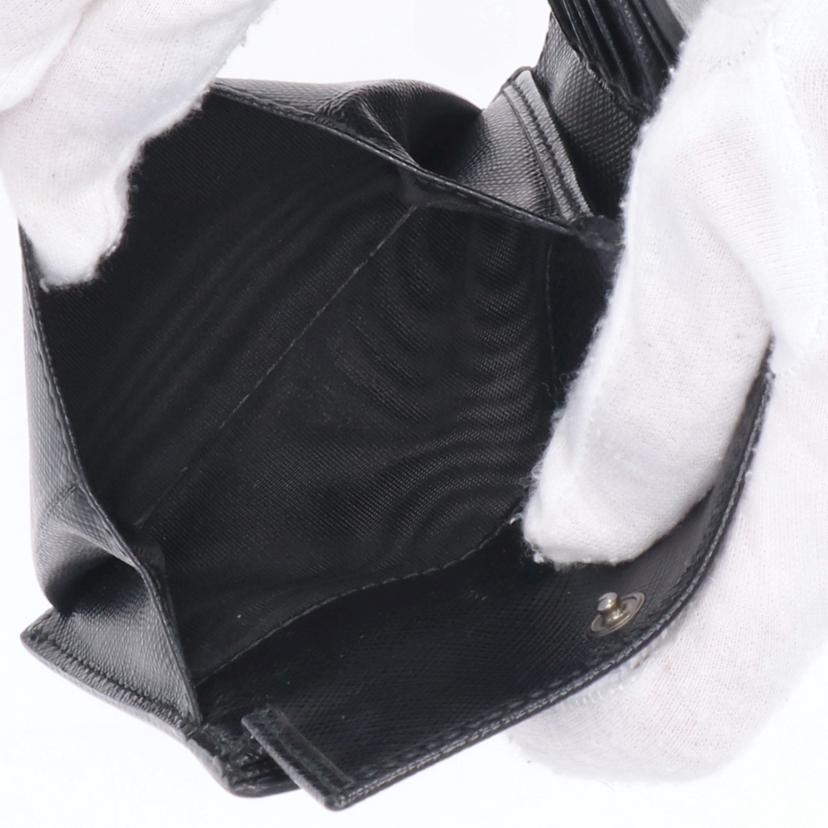 PRADA プラダ/サフィアーノ二つ折り財布/ブラック/2M0738//ABランク/75