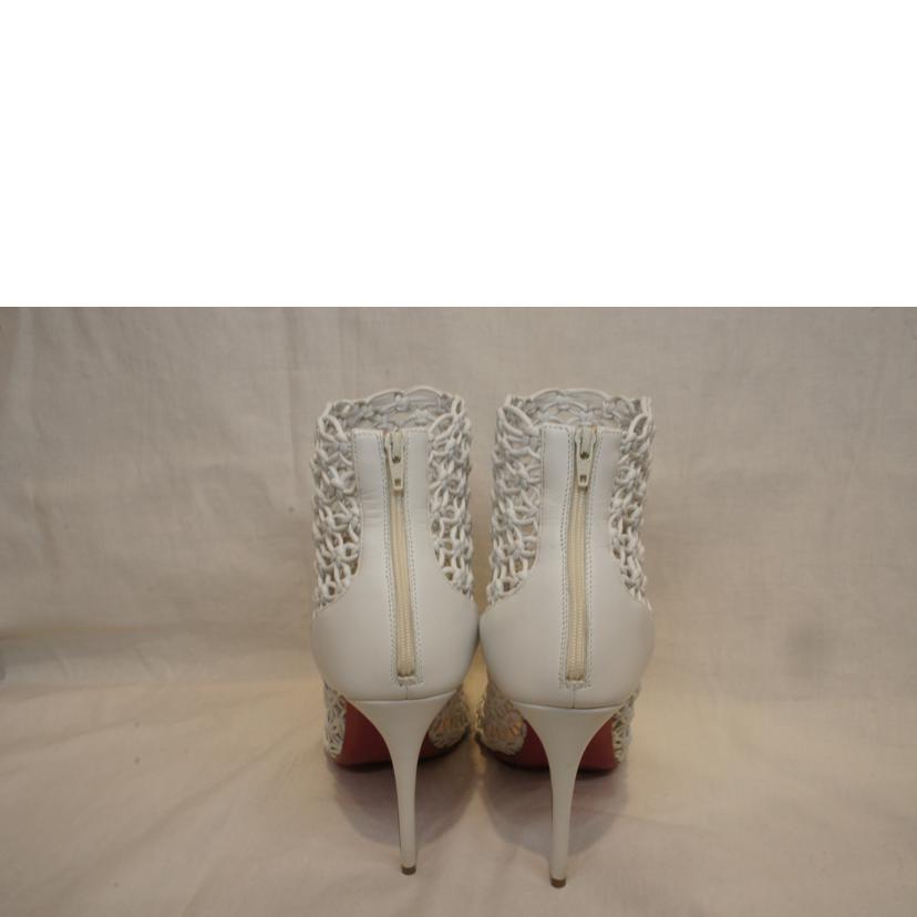 C.Louboutin ルブタン/レザーピンヒール編込ホワイト//ABランク/92