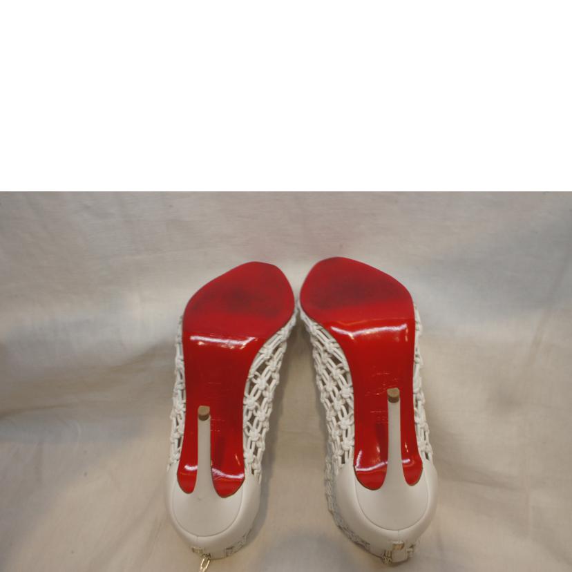 C.Louboutin ルブタン/レザーピンヒール編込ホワイト//ABランク/92