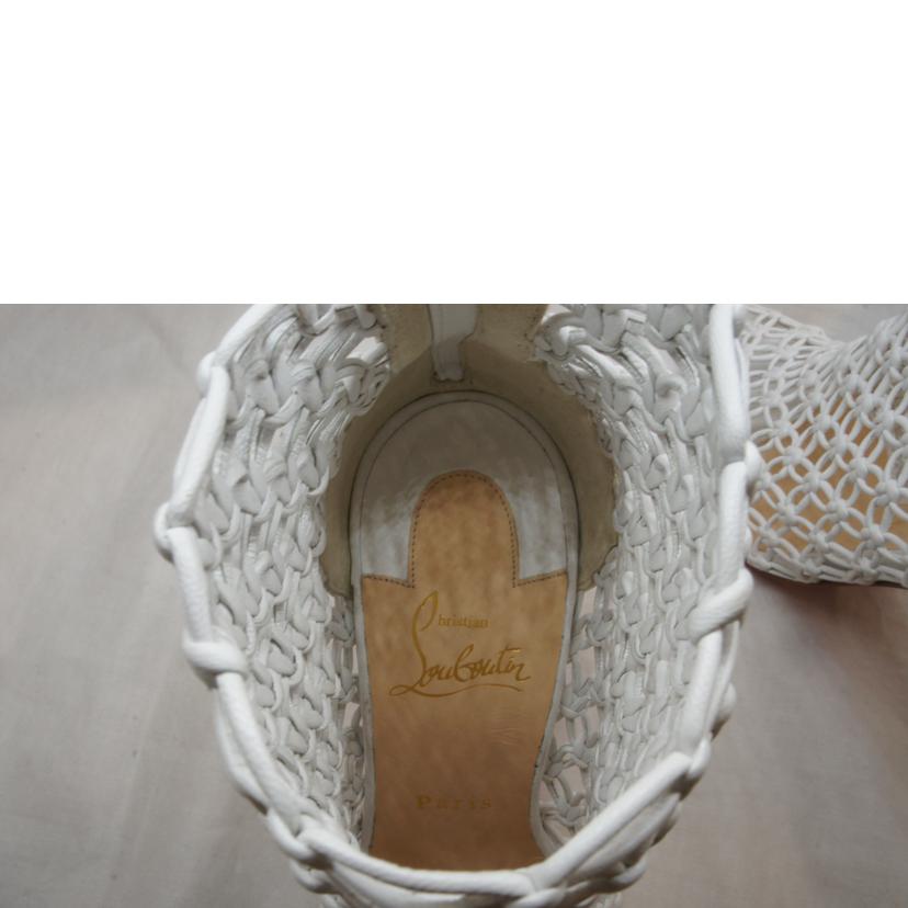 C.Louboutin ルブタン/レザーピンヒール編込ホワイト//ABランク/92