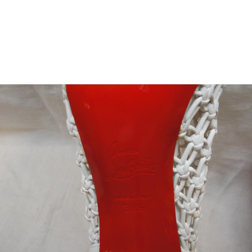 C.Louboutin ルブタン/レザーピンヒール編込ホワイト//ABランク/92