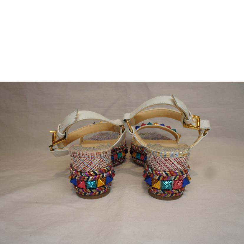 C.Louboutin ルブタン/マルチカラースタッズエスパドリーユラメ//ABランク/92