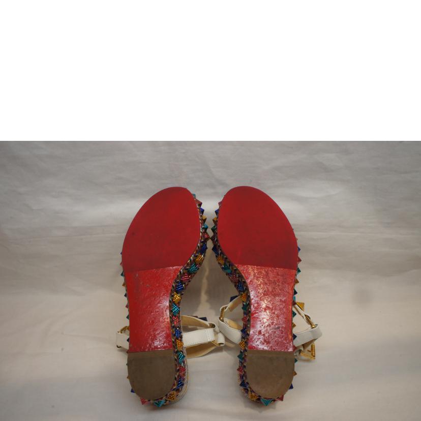 C.Louboutin ルブタン/マルチカラースタッズエスパドリーユラメ//ABランク/92