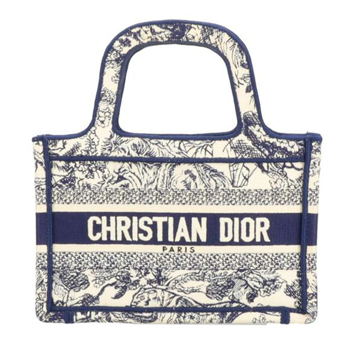 Dior ディオール/ブックトートオブリークミニ/ベージュ×ネイビー/S5475ZRIW//50-*******/Aランク/40