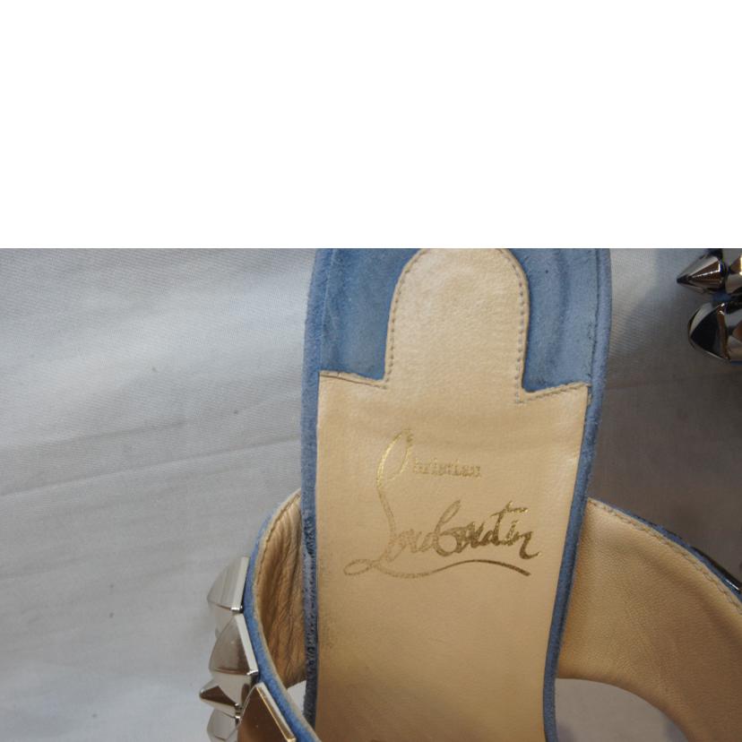 C.Louboutin ルブタン/スウェードスタッズサンダルブルー//ABランク/92