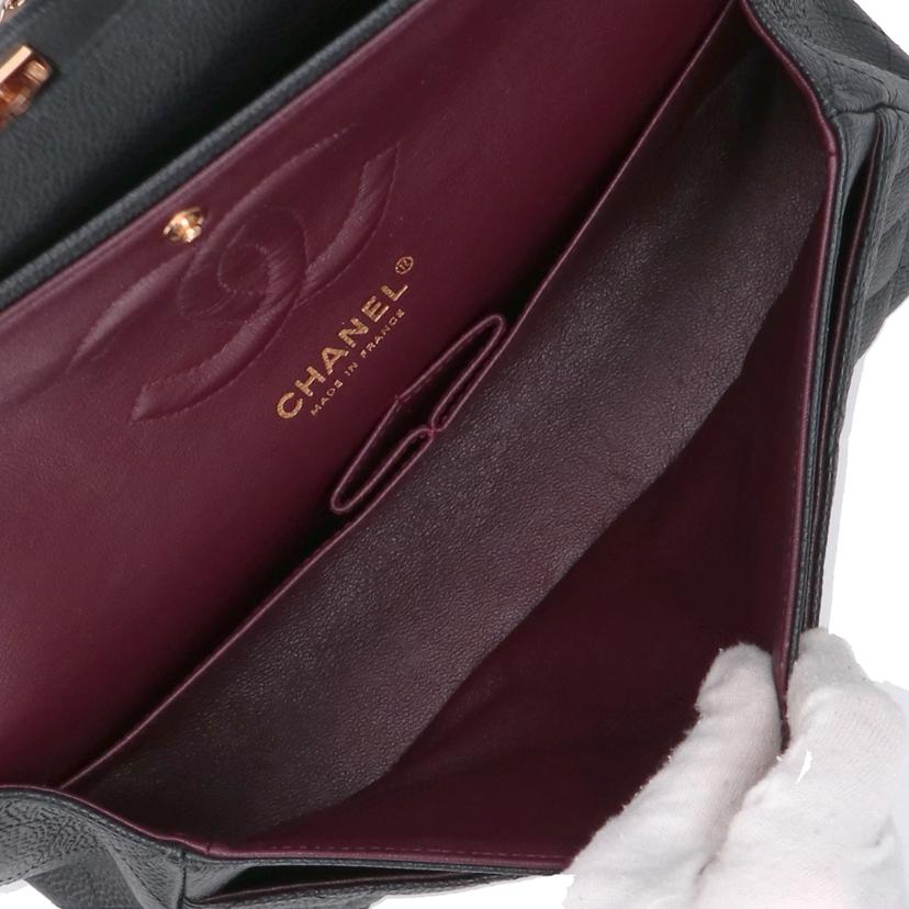 CHANEL シャネル/キャビアスキンマトラッセWフラップチェーンショルダー/A01112//168*****/Aランク/40