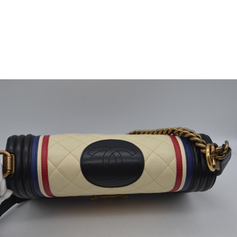 CHANEL シャネル/ボーイシャネルラムスキンチェーンショルダー/バイカラー/A67086//219*****/Aランク/89
