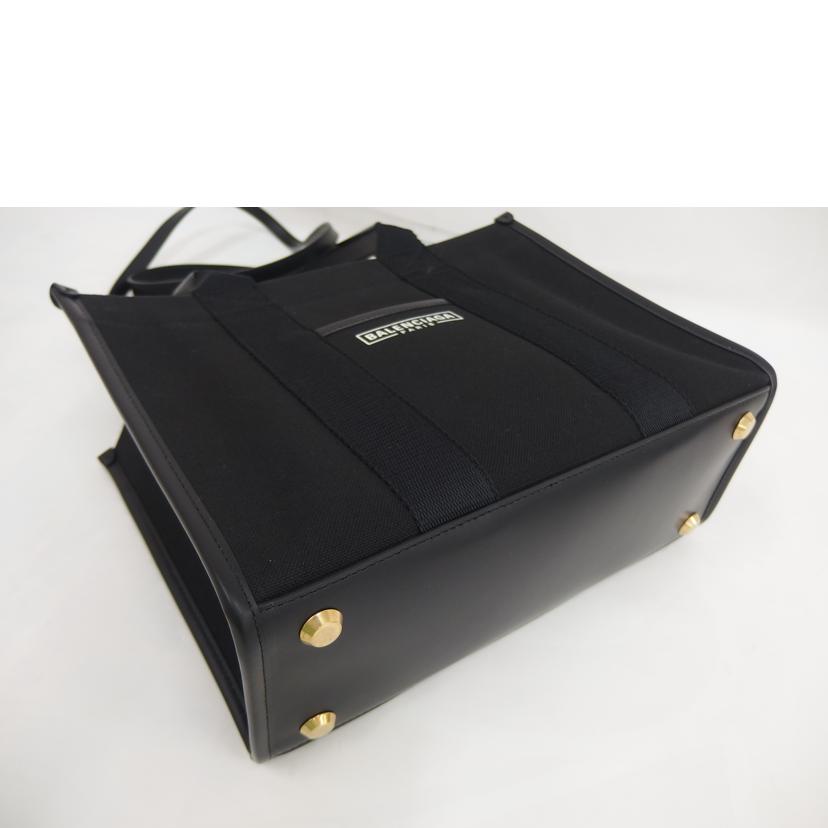 BALENCIAGA バレンシアガ/ロゴハードウェアスモールトート2WAY/671402.1090//527***/Aランク/82