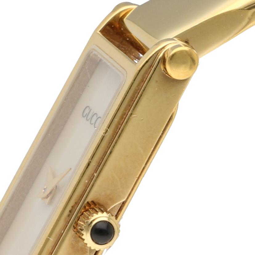 GUCCI グッチ/スクエアバングルウォッチ・シェル×ゴールド/クオーツ/1500L//044****/ABランク/20