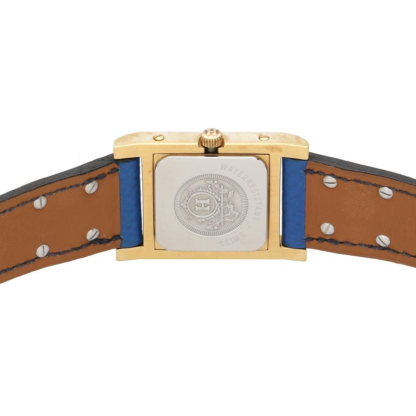 HERMES エルメス/メド-ル/ホワイト文字盤/ブル-レザ-/クォ-ツ//663******/ABランク/18