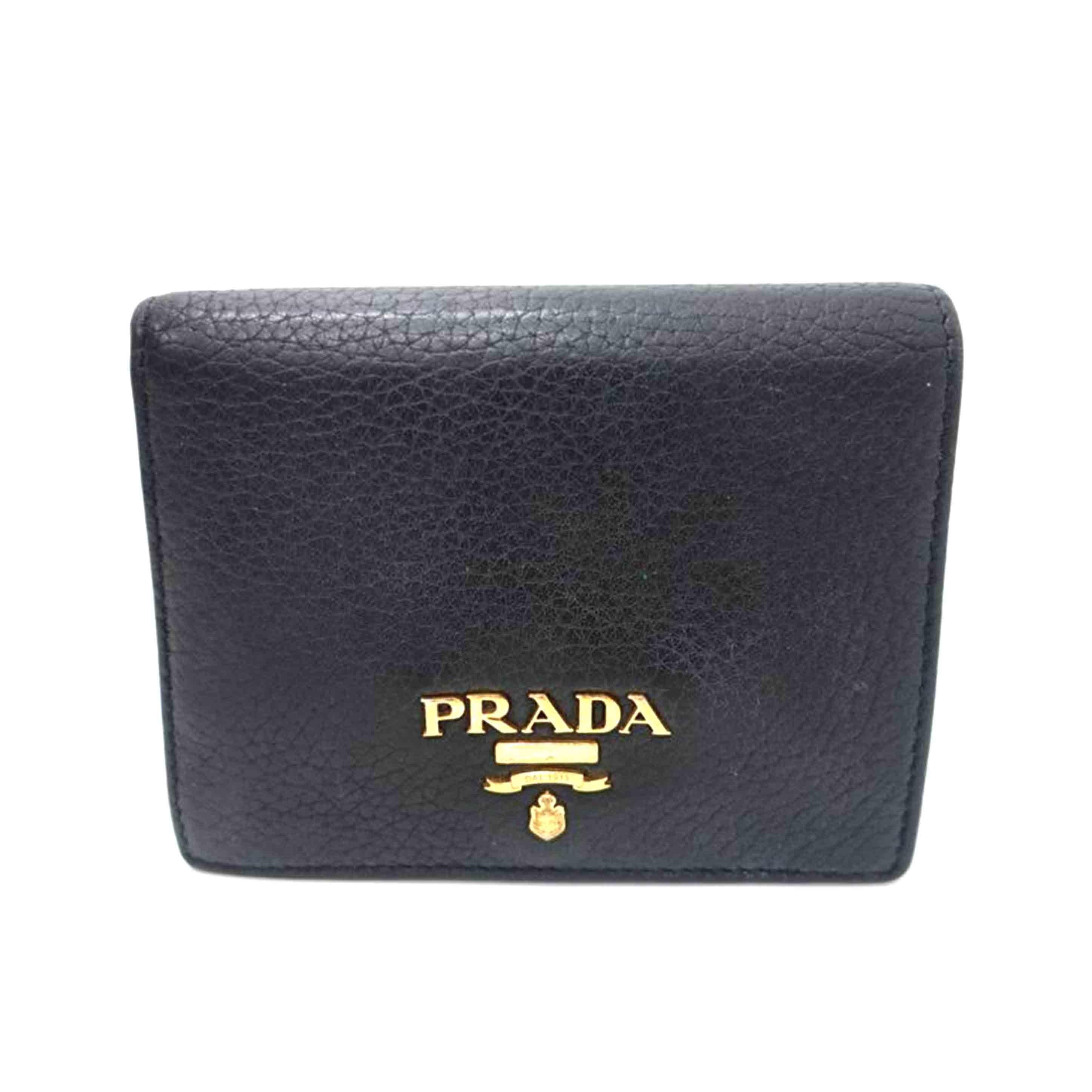 PRADA プラダ/二つ折りレザー財布//Bランク/88