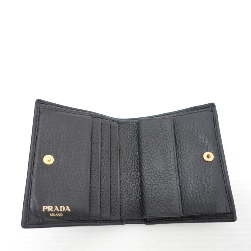 PRADA プラダ/二つ折りレザー財布//Bランク/88