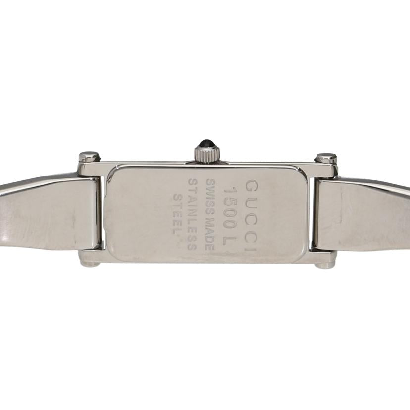 GUCCI グッチ/スクエアバングルウォッチ・ブラック/レディ-ス/クオーツ/1500L//050****/Aランク/65