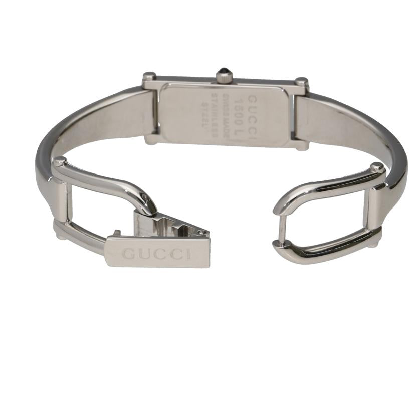 GUCCI グッチ/スクエアバングルウォッチ・ブラック/レディ-ス/クオーツ/1500L//050****/Aランク/65