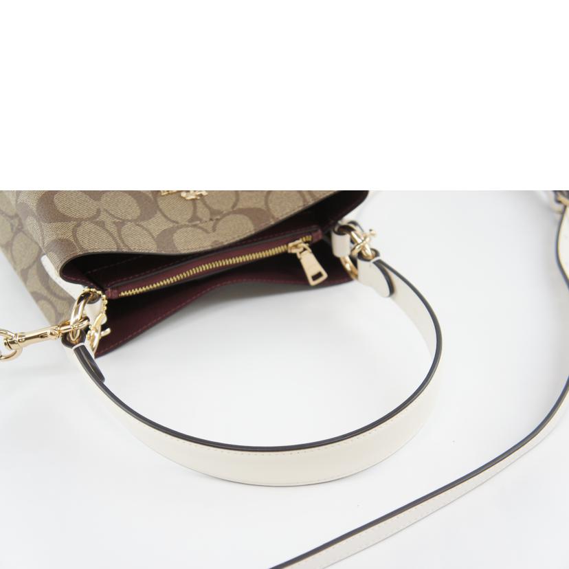 COACH コーチ/シグネチャー/2WAYショルダー/ベージュ/2312//A24**/Aランク/64