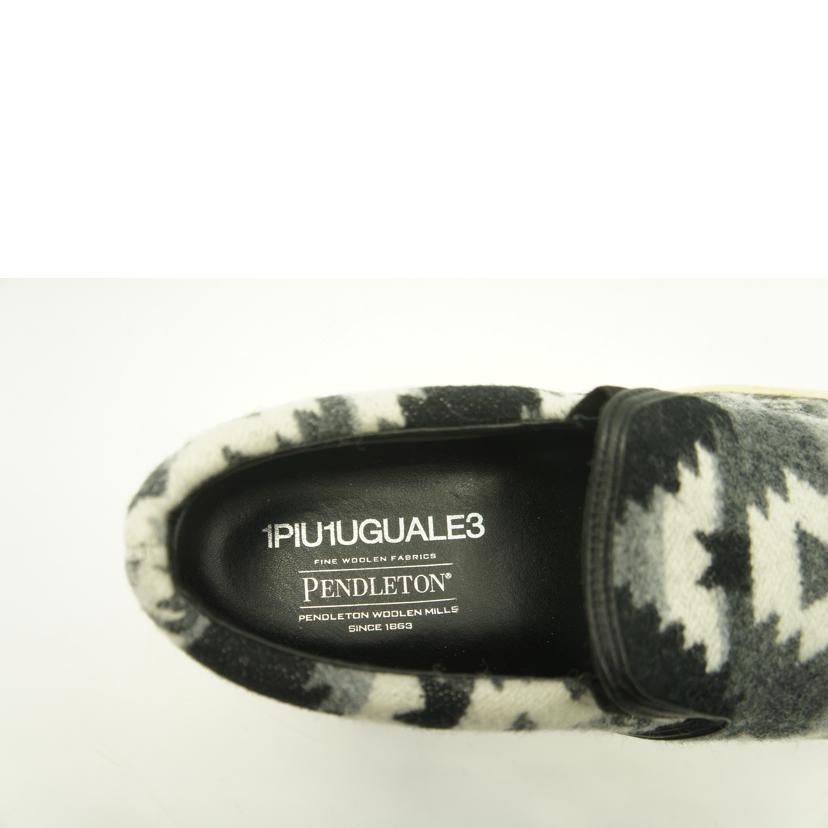 1PIU1UGUALE3 ウノピュウガーレトレ/PENDLETON スリッポンシューズ 25cm/TN-16S-053//ABランク/20