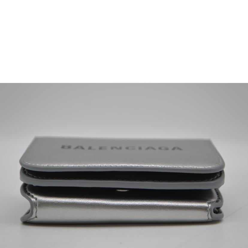 BALENCIAGA バレンシアガ/キャッシュミニチェーンウォレット/シルバー/618145//8・1***/Aランク/89