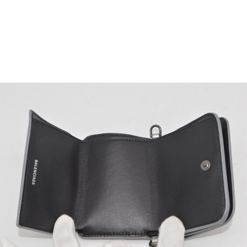 BALENCIAGA バレンシアガ/キャッシュミニチェーンウォレット/シルバー/618145//8・1***/Aランク/89