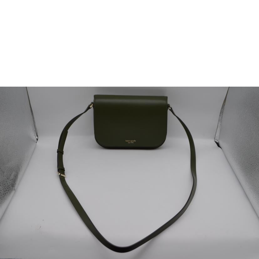 kate spade ケイトスペード/フェイスドームレザーショルダー/カーキ/WKRU6053//Aランク/89